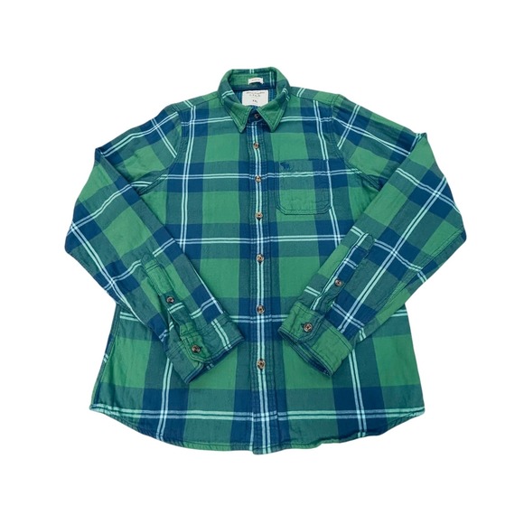 Abercrombie & Fitch Other - Abercrombie Fitch Musle Fit Lined Flannel Mens XXL Green Blue Plaid Shirt Jacket